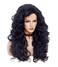 Rugelyss Long Wavy Wigs 28 Inches Natural Black Synthetic Kinky Curly Hair Wig for Women