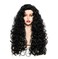 Rugelyss Long Wavy Wigs 28 Inches Natural Black Synthetic Kinky Curly Hair Wig for Women