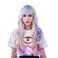 Rugelyss Rainbow Colorful Wigs for Women 26 Inches Long Wavy Fashion Synthetic Full Head Hair Wig with Bangs for Cosplay or Party