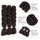 SuCoo Jumbo Braiding Hair Extensions High Temperature Fiber Crochet Twist Braids with Small Free Gifts 24inch 3pcs/lot(Dark Brown)