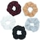 Scrunchies Hair Ties Soft Knitted Hair Bands Hair Scrunchie Holder Ponytail Scrunchy Hair Elastic for Women Ladies Cotton Scrunchy Medium Hair Accessories Black/White/Grey/Beige/Red (Soft Knitted