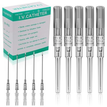 16G Catheter Needles 50Pcs Catheter Piercing Needles 16 Gauge Ear Nose Piercing Needles Hollow Needles for Ear Nose Lip Tongue Belly Cartilage Piercing Kit Piercing Tool