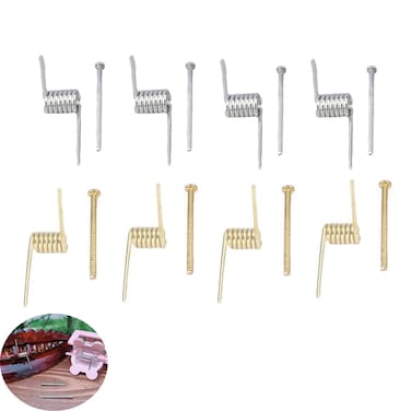 8 Set Hair Claw Clip Spring Replacement with Central Axle Rod for Large Medium Claw Clips Hairpin Squre Rectangle Butterfly Jaw Clamp Repair Parts