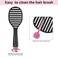 Hair Brush, Curved Vented Hairbrush Faster Blow Drying, Detangler Brush with a Built in Brush Cleaner, Hair Clips and Magnetic Holder, for women Men &amp; Kids, Detangling Brush for All Hairs