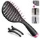 Hair Brush, Curved Vented Hairbrush Faster Blow Drying, Detangler Brush with a Built in Brush Cleaner, Hair Clips and Magnetic Holder, for women Men &amp; Kids, Detangling Brush for All Hairs