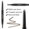 LAVONE Eyebrow Stamp Pencil Kit - Brow Stamp Trio with Waterproof Eyebrow Pencil, Eyeliner, Pomade, and Dual-ended Brush - Blonde