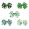 cks Day Hair Bow Clips, Irish Green Shamrock Hair Bow Hair Barrette, Handmade Grosgrain Ribbon Bows St Patricks Hair Clips, St. Patrick's Day Hair Accessories for Kids Babies Toddlers (A)