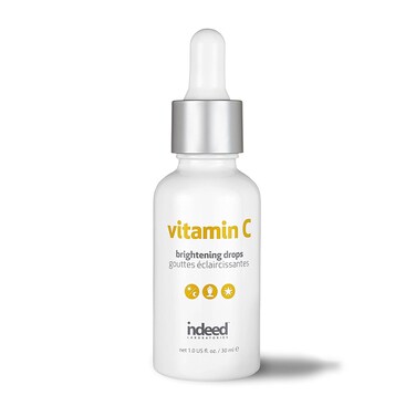 INDEED LABS Vitamin C Brightening Drops, Vitamin C &amp;Hyaluronic Acid Facial Serum, Anti Aging Serum Reduces Fine lines, Wrinkles, Hyperpigmentation &amp; Improve Skin&rsquo;s Barrier &amp; Elasticity