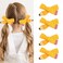 Back to School Pencil Hair Bows 4 Pcs Yellow Pencil Cheer Hair Bow Clips for Girls Toddler Alligator Hair Clips Hair Accessories for the First Day of Kindergarten School 1st 2nd 3rd 4th 5th Grade