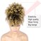 ENTRANCED STYLES Drawstring Ponytail with Bangs Afro Puff Ponytail Extensions for Women Short Curly Puff Ponytail with Bangs Clip in Wrap Updo Hairpiece for Women (T27)