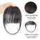 BOGSEA Clip in Bangs Human Hair Bngs Hair Clip on Wispy Bangs Fringe with Temples Hairpieces for Women Clip on Air Bangs Flat Neat Bangs Hair Extension for Daily Wear (Wispy Bangs, (Brown Black))