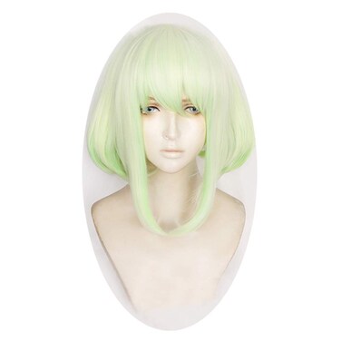 Xingwang Queen Anime Cosplay Wig Short Gradient Green Bob Wig Women Girls' Party Wigs