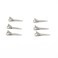 100pcs 4.5cm Single Prong Curl Clips Silver Section Clips Metal Alligator Hair Pins Clips for Hair Extension