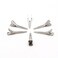 100pcs 4.5cm Single Prong Curl Clips Silver Section Clips Metal Alligator Hair Pins Clips for Hair Extension