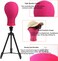 Wig Head 22 Inch Canvas Block Head Wig Stand with Mannequin Head 55" Wig Stand Tripod with Head Mannequin Head Stand with Head for Wigs Making Display(22Inch, Rose)
