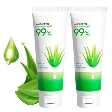 Mroobest Aloe Vera Gel, Aloe Gel 100 Percent Pure Plant, Deeply Hydrating ＆ Repairing, Sunburn ＆ Eczema Relief, Acne, Small Cuts, Suitable for Face, Body