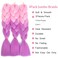 Alileona Jumbo Braiding Hair Extensions 24Inch Colored Braiding Hair For Women Pink Braiding Hair Bubble Braids Hair Extensions 3PCS (Light Pink/Purple)