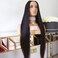 N/C U Part Straight Human Hair Wig Color 30 Auburn Brown Full Head 2X4 Middle Part U Part Wig Ombre Glueless Machine Made U Shaped Wig for Women Black (18 inch,natural color)