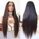 N/C U Part Straight Human Hair Wig Color 30 Auburn Brown Full Head 2X4 Middle Part U Part Wig Ombre Glueless Machine Made U Shaped Wig for Women Black (18 inch,natural color)