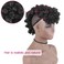Short Curly Mohawk Wig Mohawk Hair Clip in Hair Extension Nature Black Mohawk Wigs for Black Women, Deep Wave Mohawk Ponytail Wig with Bangs Faux Hawk Hairpieces for Women Girls (2#)
