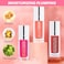 Lip Oil 3 Piece Set Moisturizing Lip Glow and Plumping Lip Oil with Cherry Oil Long-Lasting Lip Care Lip Glow Oil Color Reviver Moisturizing Non-Sticky Lip Oils Tinted Large Brush Head Shiny Tinted