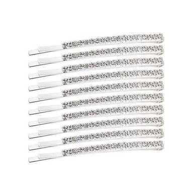 Soochat Rhinestone Bobby Pins Diamond Bobby Pins Crystal Hair Clips Decorations for Lady Women Girls 10 Pcs