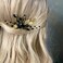 YERTTER Wedding Black Crystal Leaf Bridal Hair Comb Clip Leaves Wedding Hair Accessories for Bride Bridesmaid Flower Girls (Black and Gold)