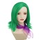 GNIMEGIL 16 Inches Disgust Wigs with Scarf Green Cosplay Wig Short Hair Costume Wigs for Women Dress Up Wig for Anime Cartoon Carnival Party Wig for Halloween