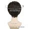 GNIMEGIL Synthetic Short Brown Wigs for White Women Curly Mommy Wig with Bangs Older Ladies Costume Mommy Daily Use Soft and Health Come with Wig,Glasses,Necklace,Chain