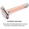 The Parker Variant Adjustable Double Edge Safety Razor, Customize Your Shave with a Turn of The Dial from Mild to Aggressive - 5 Blades Included (Rose Gold)