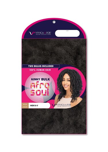 Vivica A Fox Hair Collection HKBK16-V Human Hair Afro Curl Kinky Bulk Extension, 33, 5.8 Ounce