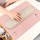 Pink Nail Art Table Mat, Large Multipurpose Waterproof Heat Resistant PU Leather Place Mat, Non-Slip Desk Pad for Desk &amp; Office &amp; Dinning Table (31.4" x 15.7")