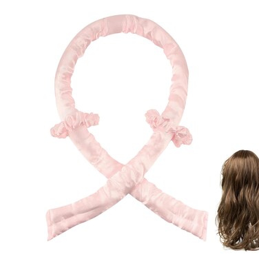 Heatless Hair Curlers   Heatless Curling Wand   No-heat Curling Rod   Heatless Curling Roller DIY Hair Rollers Styling Tool for Sleep in Overnight (Pink, 90 * 3 * 3cm(L*W*H))