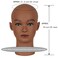 HAIRWAY Mannequin Head Bald Female Professional Cosmetology Training Head Bald Manikin Doll Head with Free T-pins Wigs Head Stand for Display(Dark Brown 21.5 Inch)
