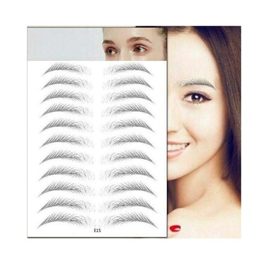 4D Hair-like Authentic Eyebrows, Imitation Ecological Lazy Natural Tattoo Eyebrow Stickers Waterproof for Woman &amp; Man Makeup Tool 10 Pcs
