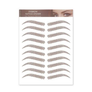 Hair-like Authentic Eyebrows 4D Brown Natural Tattoo Eyebrow Stickers Waterproof Imitation Ecological Lazy for Woman &amp; Man Makeup Tool 10 Pcs