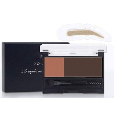 Eyebrow Powder Waterproof Adjustable Instant Eyebrow Stamp Makeup Kit Creates Natural Looking Brows Effortlessly