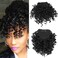 G&amp;T Wig Curly Bangs for Black Women Short Afro Kinky Curly Bangs Clip in Bangs(1B,single bangs)