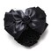 Women Hair Bun Cover Net Snood Hairnet Bowknot Decor Satin Bow Barrette French Hair Clip Bow Ribbon Flower Hair Accessories For Stewardess Banks Hotels Restaurant Staff (Black)