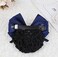 Women Hair Bun Cover Net Snood Hairnet Bowknot Decor Satin Bow Barrette French Hair Clip Bow Ribbon Flower Hair Accessories For Stewardess Banks Hotels Restaurant Staff (Blue)