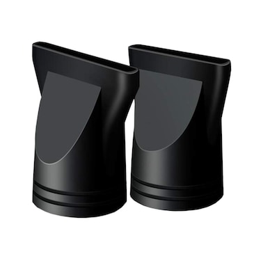2Pcs(Non universal) Black Plastic Salon Hair Dryer Nozzle Replacement Narrow Concentrator Replacement Blow Flat Hairdressing Hair Styling Tool Hair Drying Nozzle Special for Hair Barber Shop