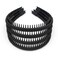 black women's headbands fashion hair accessories tooth comb hairbands for women non slip hair hoops headband suitable for ladies and girls (Pack of 4)