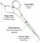 Silver Barber Hair Cutting Scissors/Shears - Perfect for Professional Hairstylist, Hairdresser (5 inch) BARBER SALON TIJERAS MUSTACHE BEARD TRIMMING SHEAR SCISSOR MADE IN JAPAN Thinning
