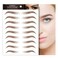 4D Hair-like Authentic Eyebrows, Brown Imitation Ecological Lazy Natural Tattoo Eyebrow Stickers Waterproof for Woman Makeup Tool 10 Pcs
