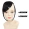 Shinon Thick Side Swept Bangs Clip in Fringe Bangs Hair Extensions - Real Human Hair, Natural Black