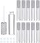 10 Pack Crystal Rhinestone Lip Gloss Wand Tubes, 5ml Empty Lip Gloss Containers, Lipgloss Lip Balm Bottles with Rubber Stoppers for DIY Lip Glaze Balm Cosmetic Business (Silver Diamond)