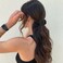 Black Small Double Row Matte Hair Claws - 8 Pcs Round Jaw Clips with Teeth for Thick, Fine, Short Hair, Cute Accessories