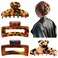 PHALIN Large Tortoise Shell Hair Clip Claws for Women Girls Jumbo Acetate Hair Catch Barrettes Strong Hold French Designed Hair Jaw Clamps for Thick Long Hair