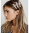 4PCS Christmas Snowflake Hair Clips for Women Holiday Rhinestone Crystal Snowflake Hairpins Xmas Festive Costume Hair Accessory Gifts (Silver)