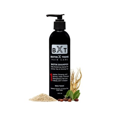 Biotin X Treme Hair Natural Shampoo for Hair Loss &amp; Thinning Hair - Color-Safe, DHT Blocker, Sulfate-Free, Paraben-Free - For Men &amp; Women - Promotes Hair Growth, Strengthens, and Thickens - 16 oz